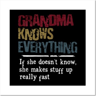 Grandma knows everything Posters and Art